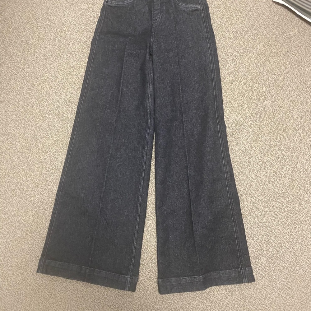 Spanx Wide-Leg Black Jeans XS Reg